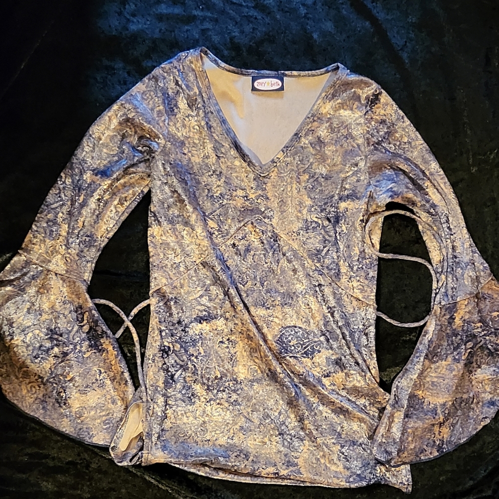 Fairy Velvet vintage top with flare sleeves